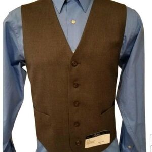 NEW  RALPH LAUREN MAN WOOL VEST GRAY SIZE 42 REG.